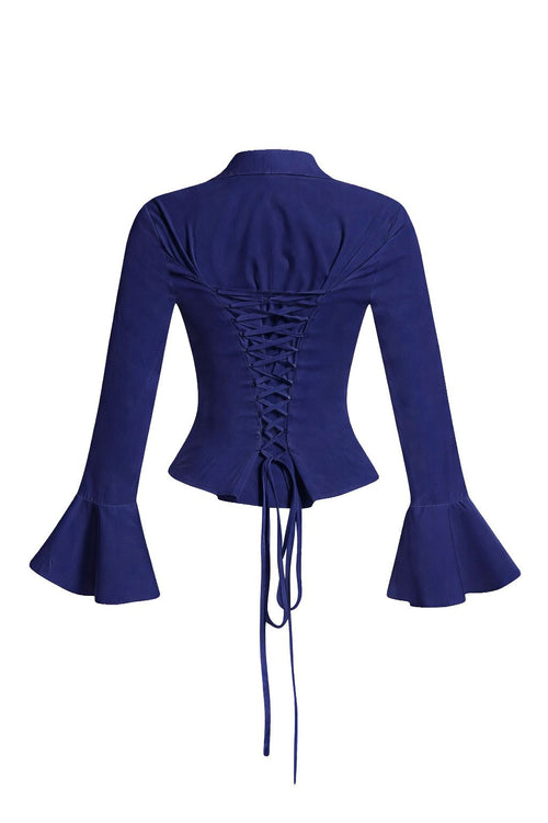 Corset ruffle blouse