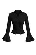 Corset ruffle blouse