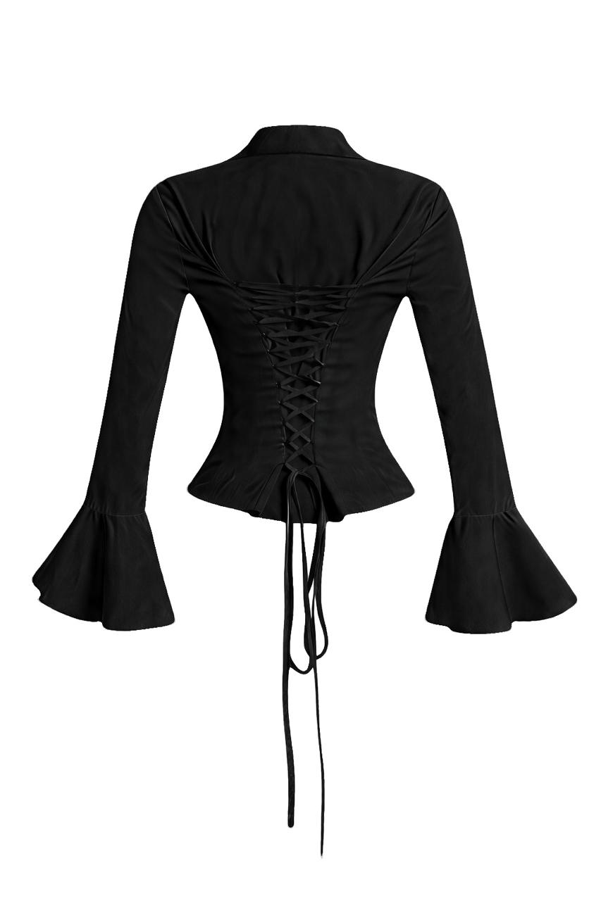 Corset ruffle blouse