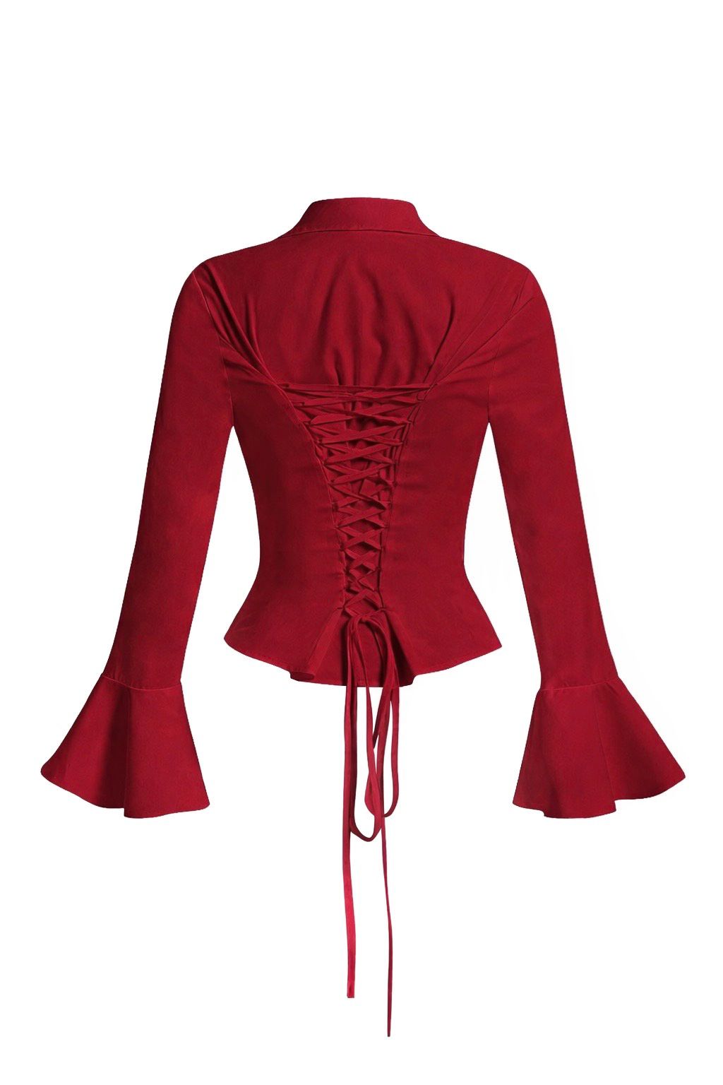 Corset ruffle blouse