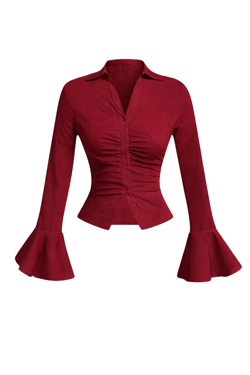 Corset ruffle blouse
